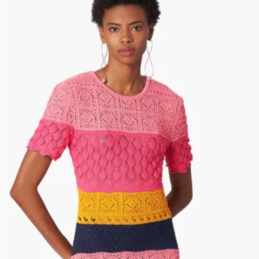 Carolina Herrera Crochet Knit Minidress